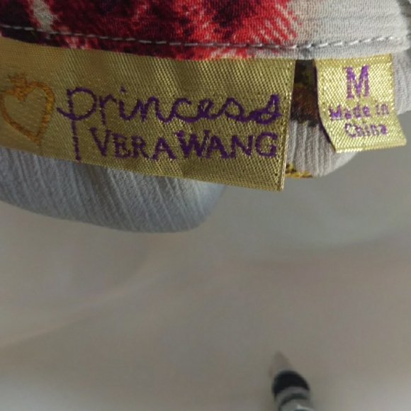 Vera Wang princess chiffon sheer floral blouse exc - Picture 8 of 8